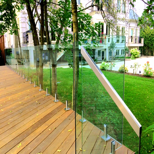 201/304/316 Stainless Steel Glass Railing System, Stainless Steel Railing Faucet, Frameless Glass Railing Channel 