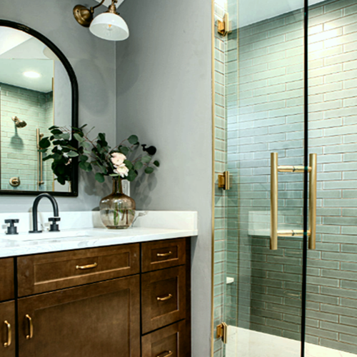 Golden Stainless Steel Bathroom Glass Clamp Shower Hinge