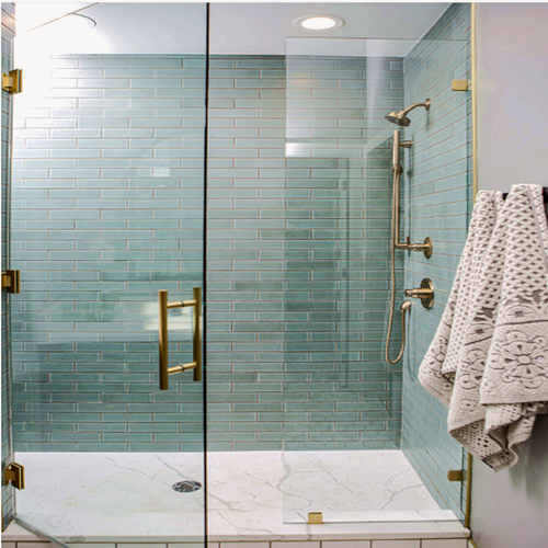 Golden Stainless Steel Bathroom Glass Clamp Shower Hinge