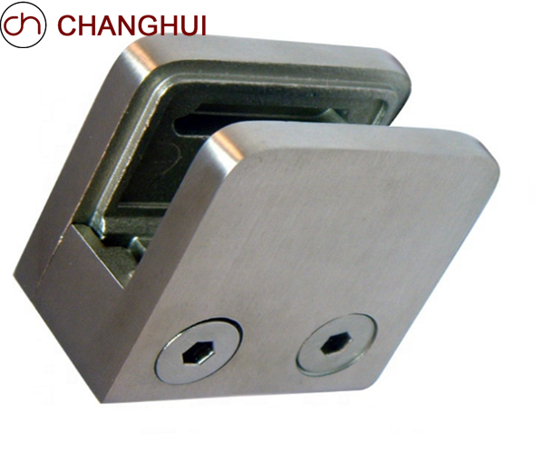 304 Stainless Steel Square Fixed Stair Column Glass Fish Mouth Clamp  Glass  Fitting