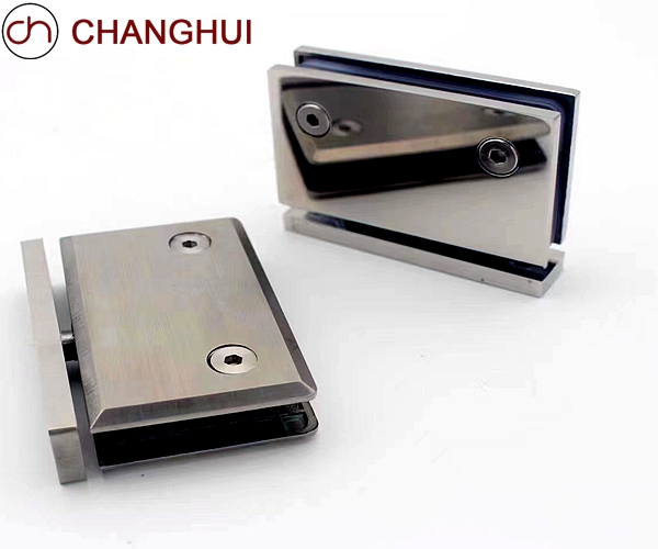 Stainless Steel 360°Rotating Glass Clamp Bathroom Hinge